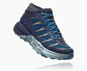 Hoka One One Women's Speedgoat Mid Waterproof Running Shoes Blue - AU PMFT